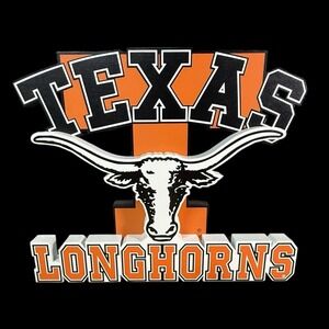 Texas‎ Longhorns Shelia's Collectibles Wooden Shelf Sitter 9x10" NOS 1999